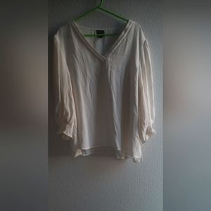 Romantic pirate style gauzy flowing top with ruffled cuffs